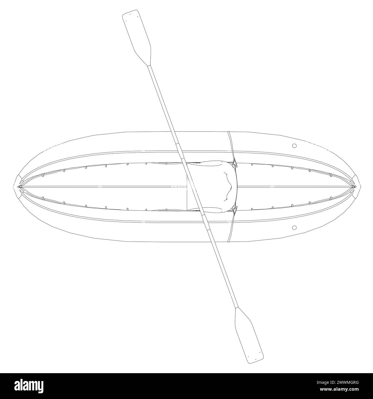 Contour du bateau gonflable avec pédalier. Illustration vectorielle plate isolée de style simple de dessin animé sur fond blanc. Dispositif de transport gonflable en caoutchouc pour bateaux Illustration de Vecteur