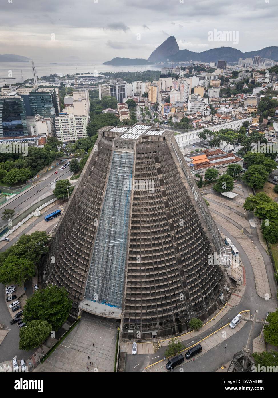 Cathédrale métropolitaine bâtiment d'architecture moderne à Rio Banque D'Images