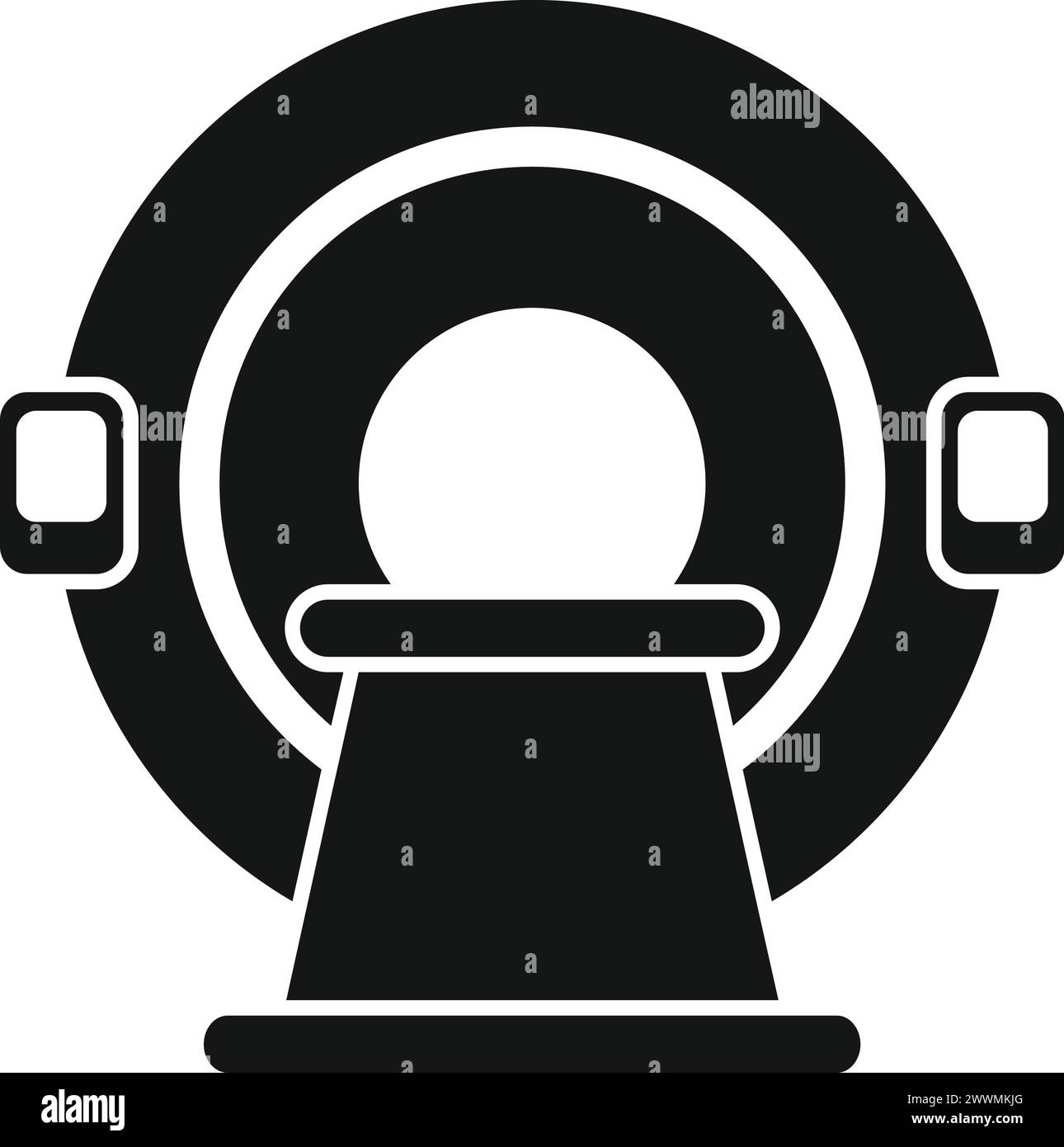 Vecteur simple de l'icône du dispositif irm d'examen. Médecine calculée. Radiologie des examens de soins Illustration de Vecteur