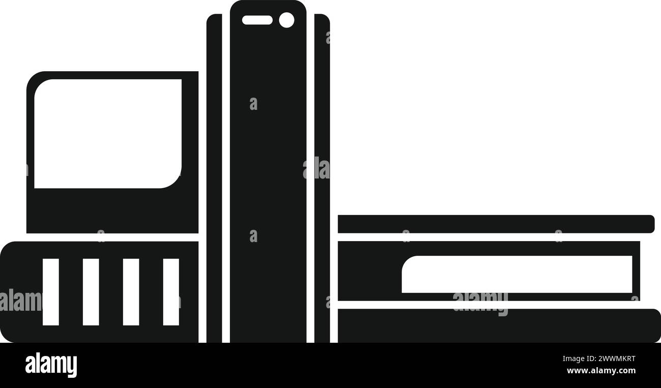Vecteur simple d'icône d'appareil irm clinique. Diagnostic sanitaire. Thérapeutique médicamenteuse Illustration de Vecteur