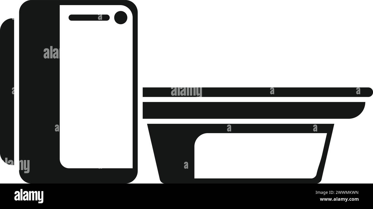 Icône de diagnostic patient de laboratoire vecteur simple. Examen radiologique. Discipline cérébrale Illustration de Vecteur