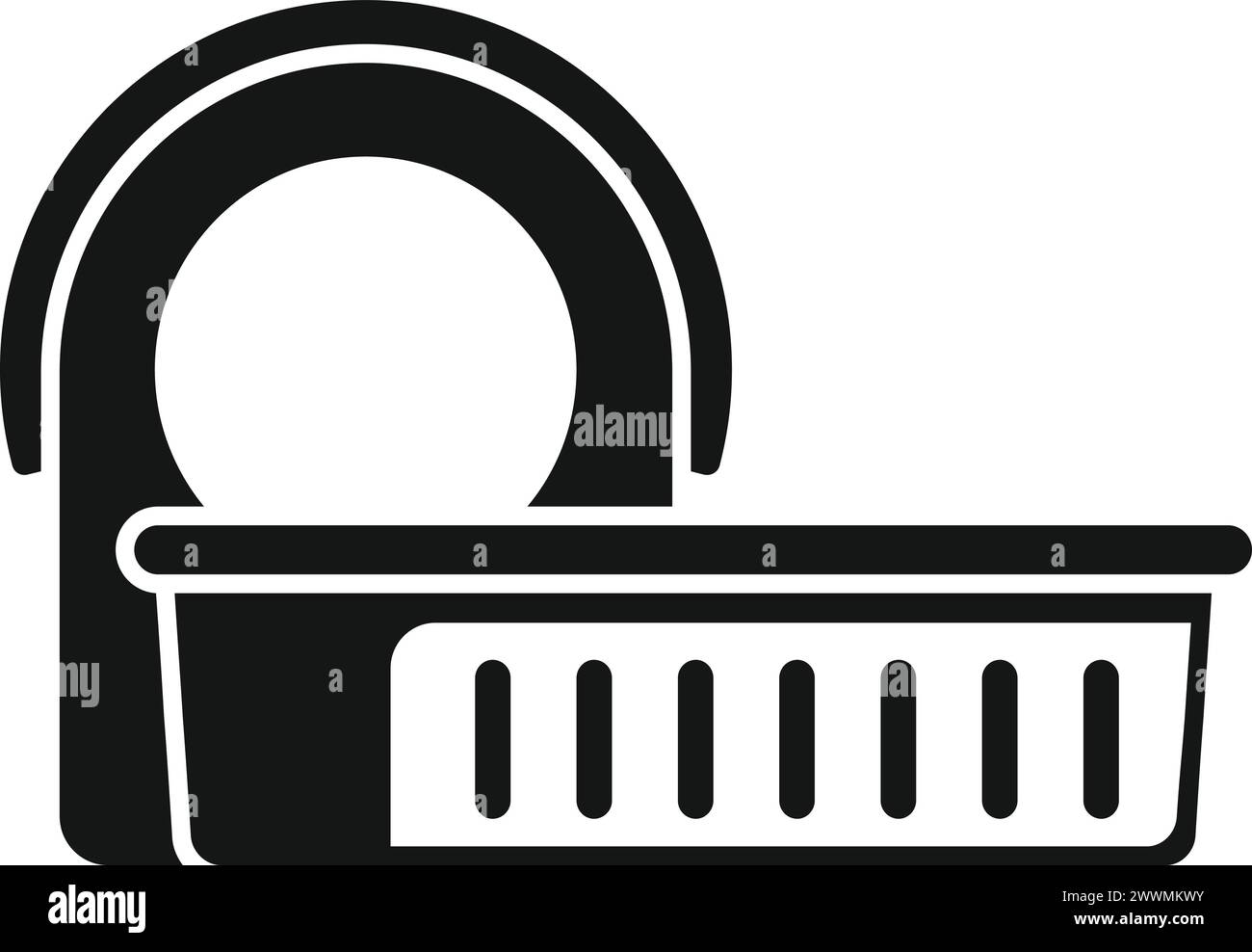 Vecteur simple d'icône d'équipement IRM. Appareil cérébral. Discipline hospitalière Illustration de Vecteur