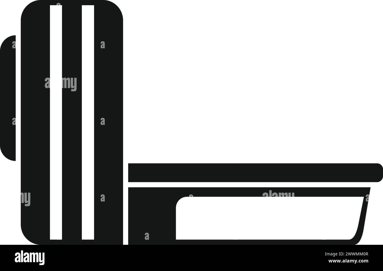 Vecteur simple d'icône d'appareil irm de santé. Diagnostic cérébral. Médecine calculée Illustration de Vecteur