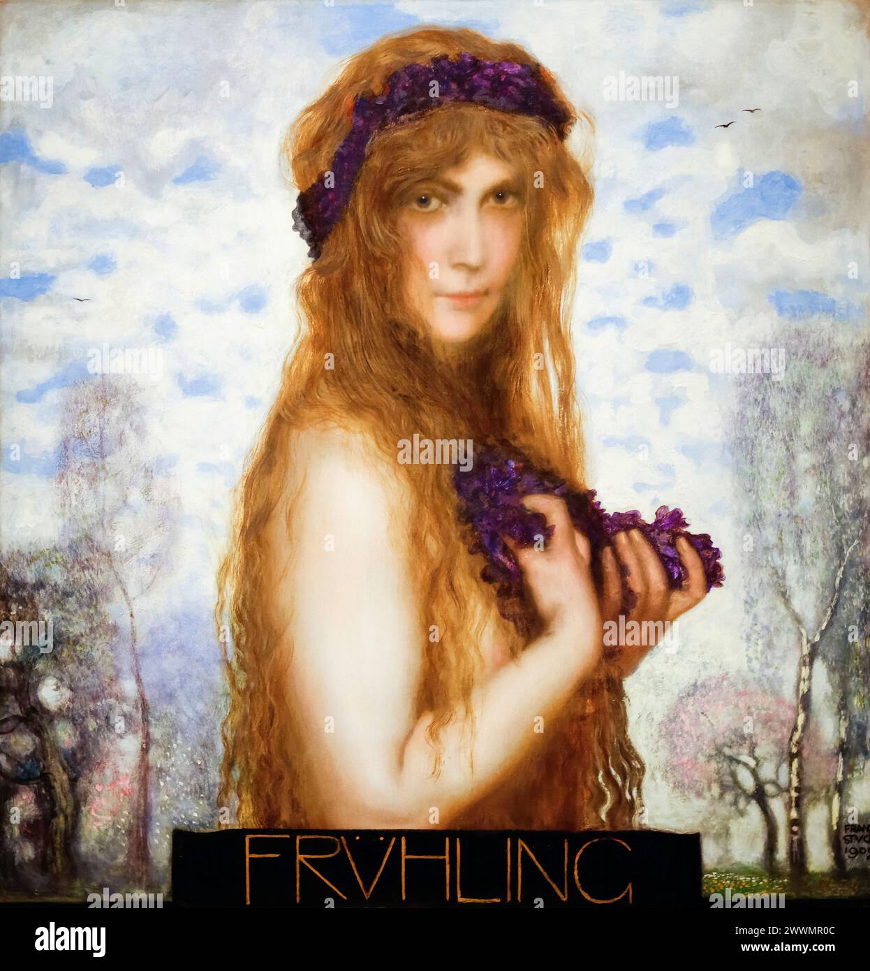 Franz von Stuck, le printemps, peinture à l'huile sur bois, 1902 Banque D'Images
