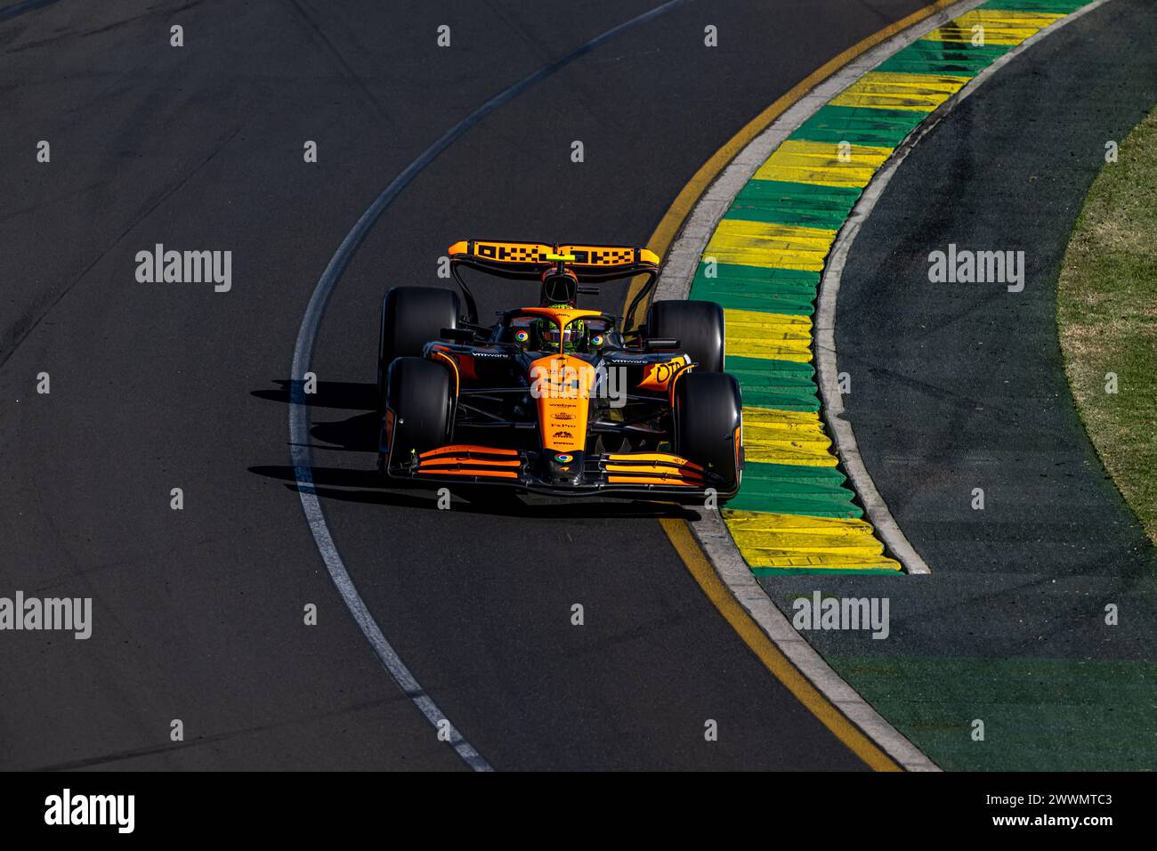 AUSTRALIE ALBERT PARK CIRCUIT, AUSTRALIE - 24 MARS : Lando Norris, McLaren F1 MCL60 pendant le Grand Prix d'Australie au circuit d'Australie Albert Park le dimanche 24 mars 2024 à Melbourne, Australie. (Photo de Michael Potts/BSR Agency) crédit : BSR Agency/Alamy Live News Banque D'Images