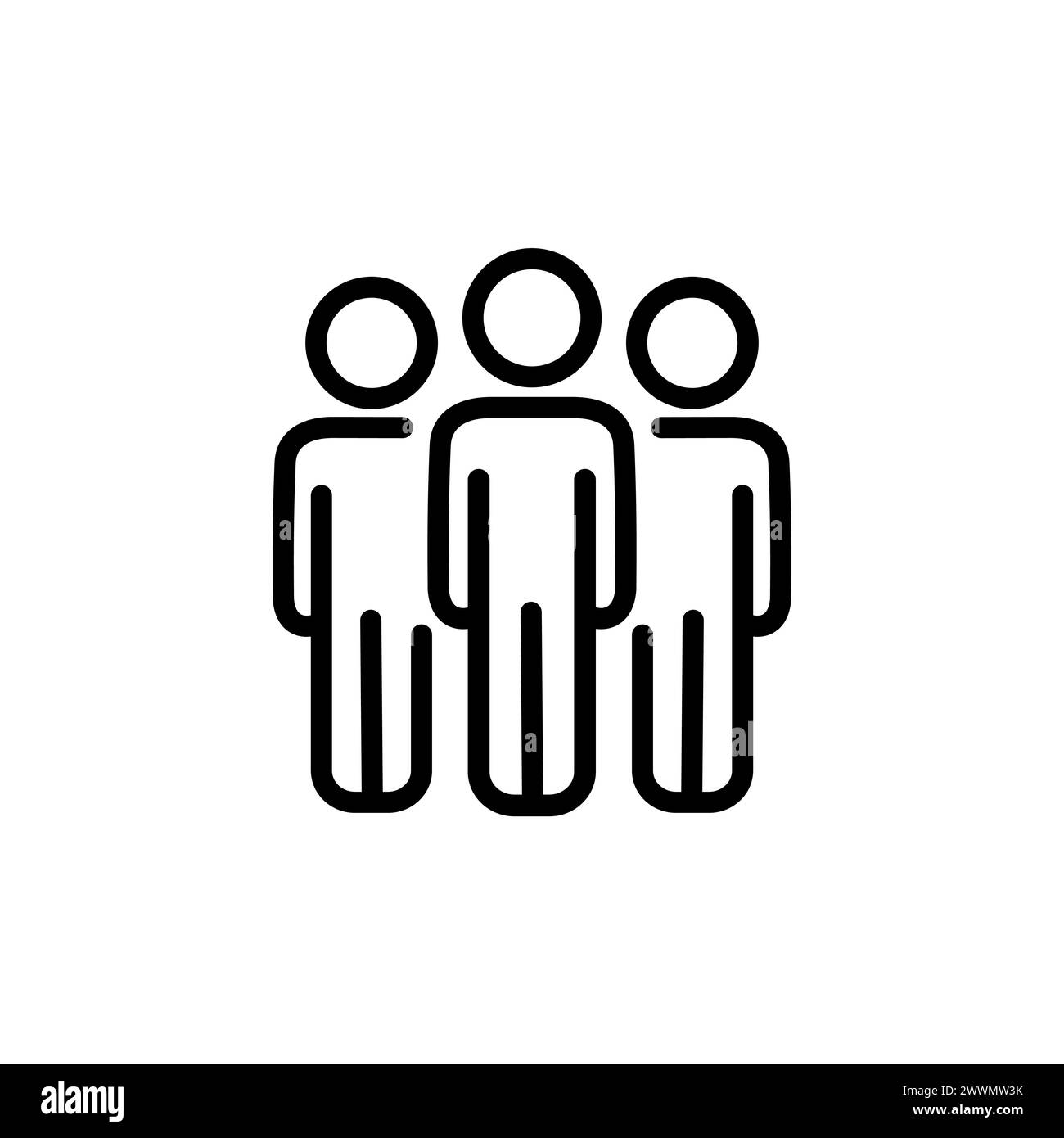 Illustration vectorielle de l'équipe des icônes de la ligne de travail des personnes Illustration de Vecteur