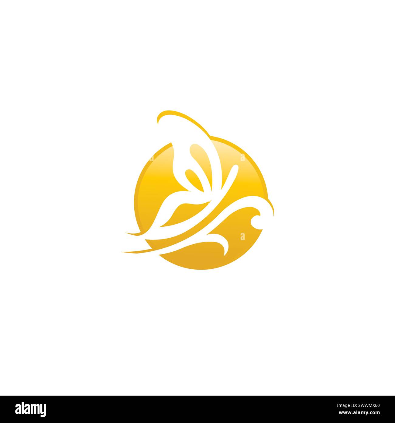 Logo biologique Butterfly nature. Icône papillon Illustration de Vecteur
