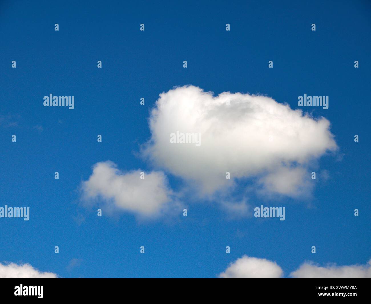 Fond de nuages cumulus blanc, nuages d'été Banque D'Images