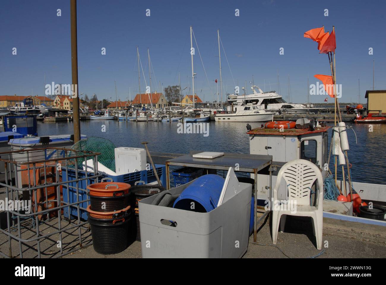 DRAGOR/DRAGOER/.Danemark 22 avril 2016  vie quotidienne dans les petites villes Dragor bateaux de sport, bateaux de pêche et la vie à la pêche habor 12 miles de la capitale danoise Copenhague .photo. Francis Joseph Dean/Deanpictures. Banque D'Images