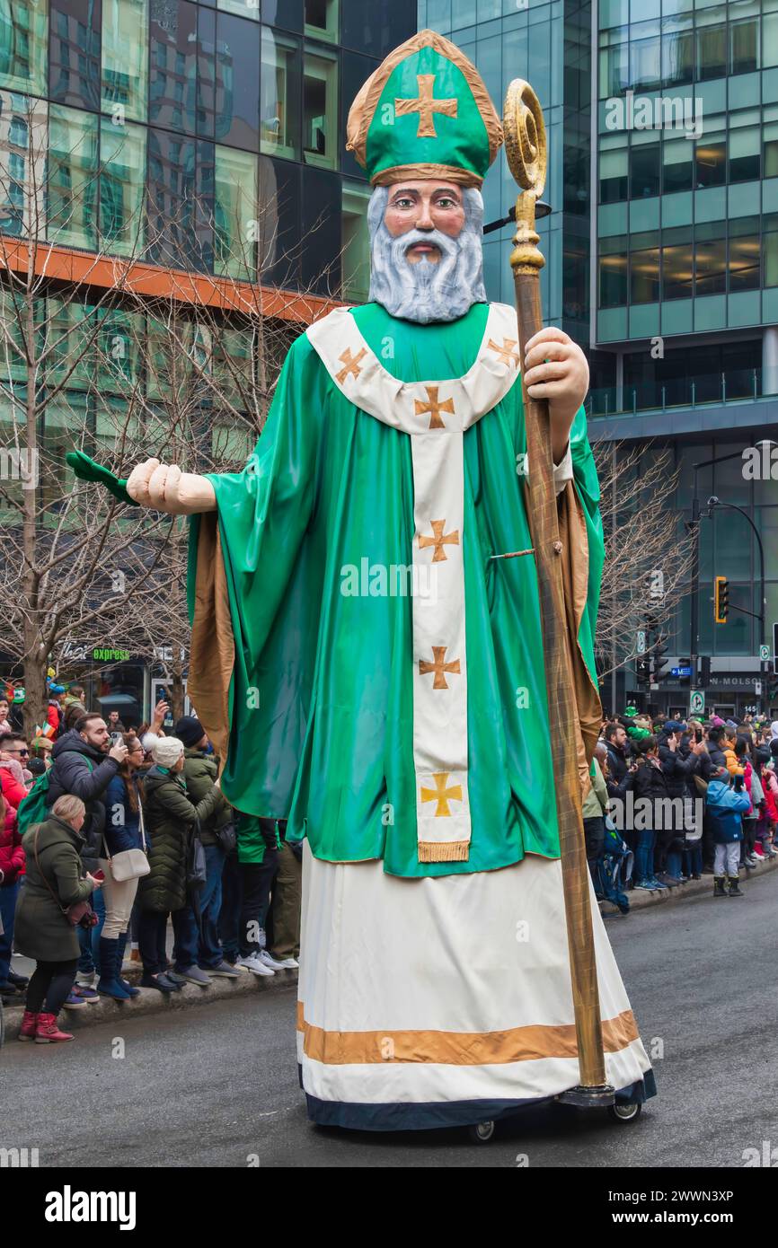 Prog Le défilé de Patricks Day flotte Banque D'Images