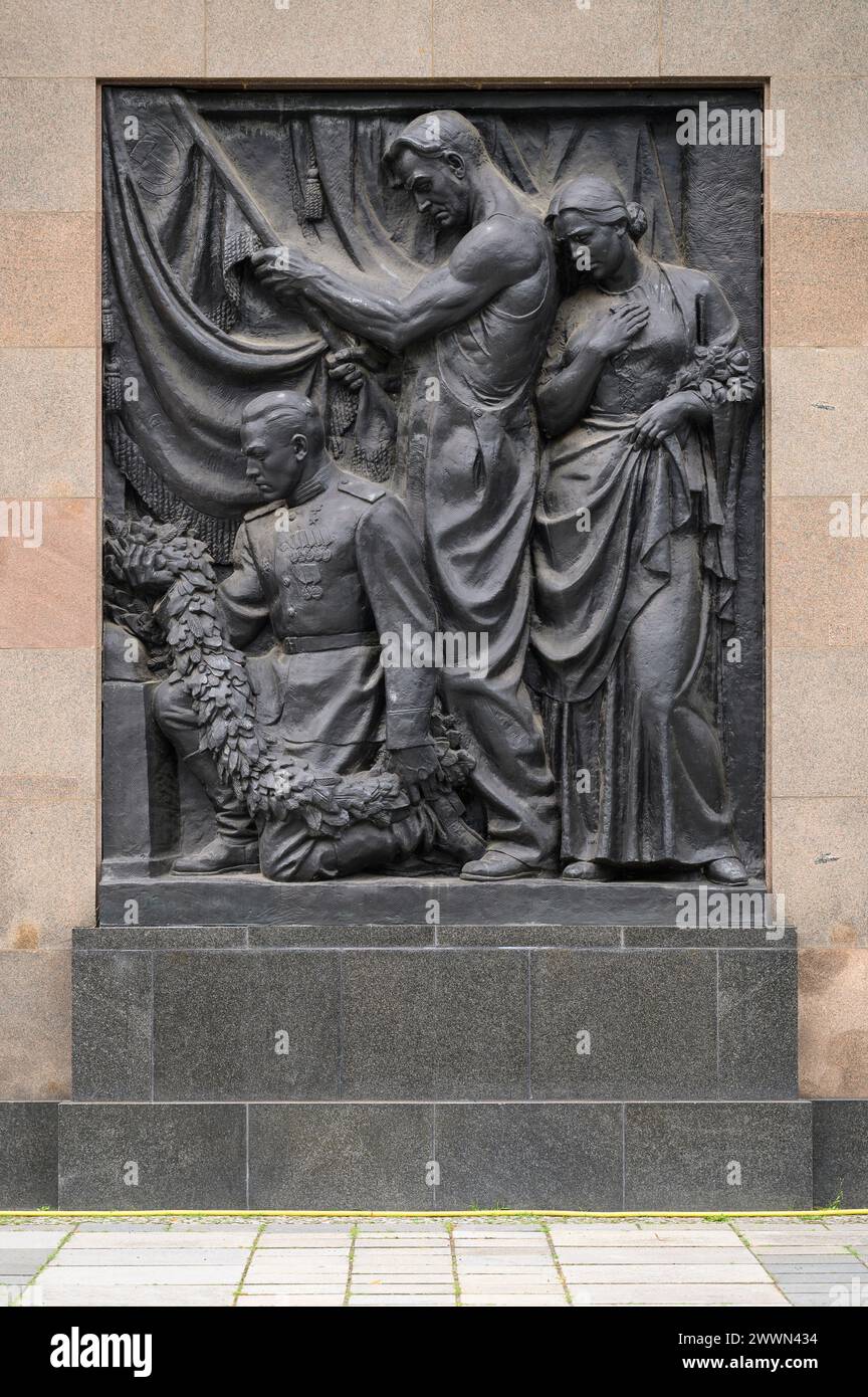 Berlin. Allemagne. Le Mémorial soviétique de la guerre à Schönholzer Heide (Sowjetisches Ehrenmal in der Schönholzer Heide). Le cimetière a été conçu par un groupe Banque D'Images