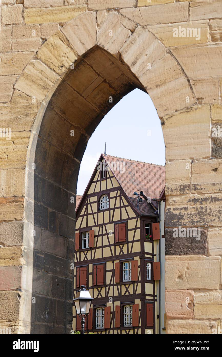 Maisons traditionnelles à colombages situées à Colmar, France Banque D'Images