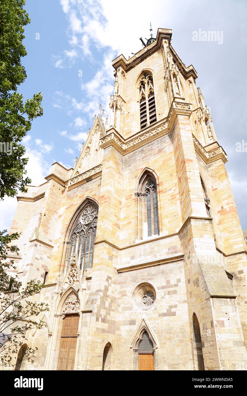 Église Saint Martin à Colmar, Alsace, France Banque D'Images