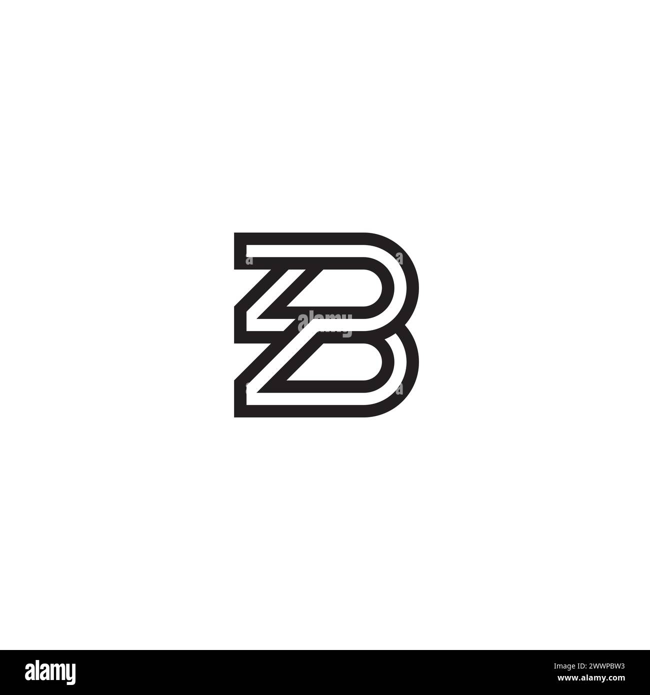 Logo lettre B ou design d'icône Illustration de Vecteur