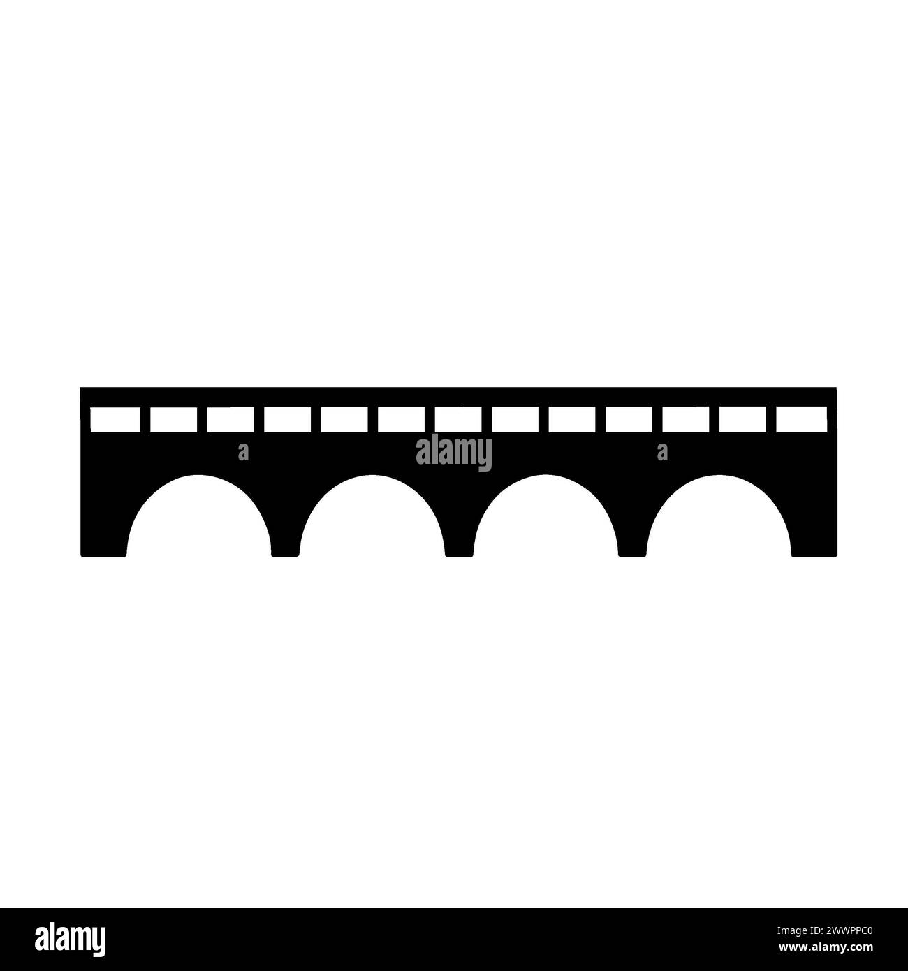 Illustration de pont isolée sur blanc Banque D'Images