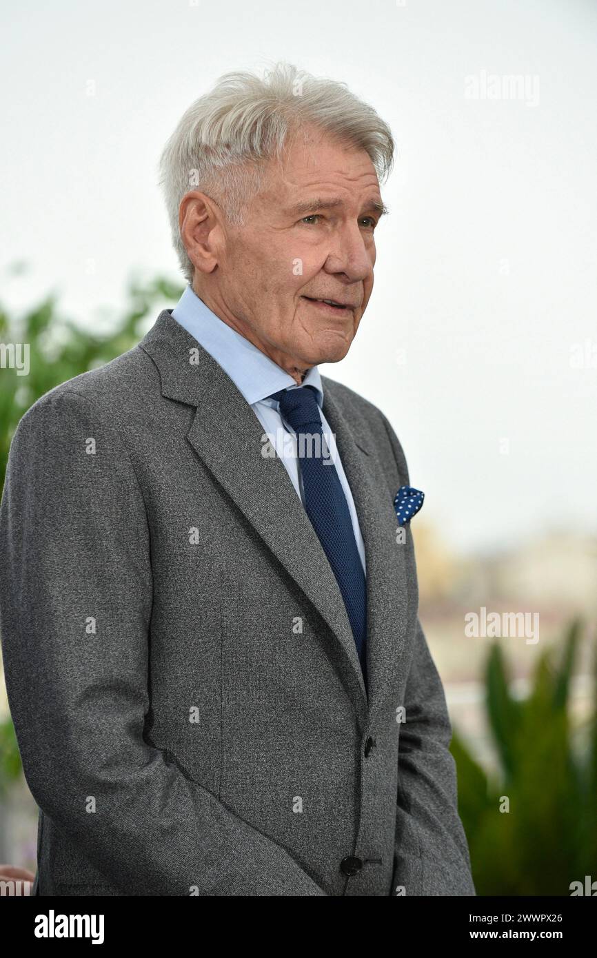 L’acteur Harrison Ford posant lors de la photocall du film « Indiana Jones et le cadran du destin » à l’occasion du 76ème Festival de Cannes o Banque D'Images