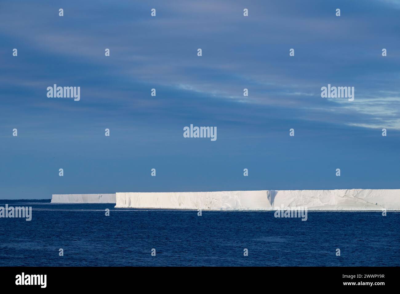 Antarctique, mer de Ross, Terre Victoria, plateau de glace de Ross. Banque D'Images
