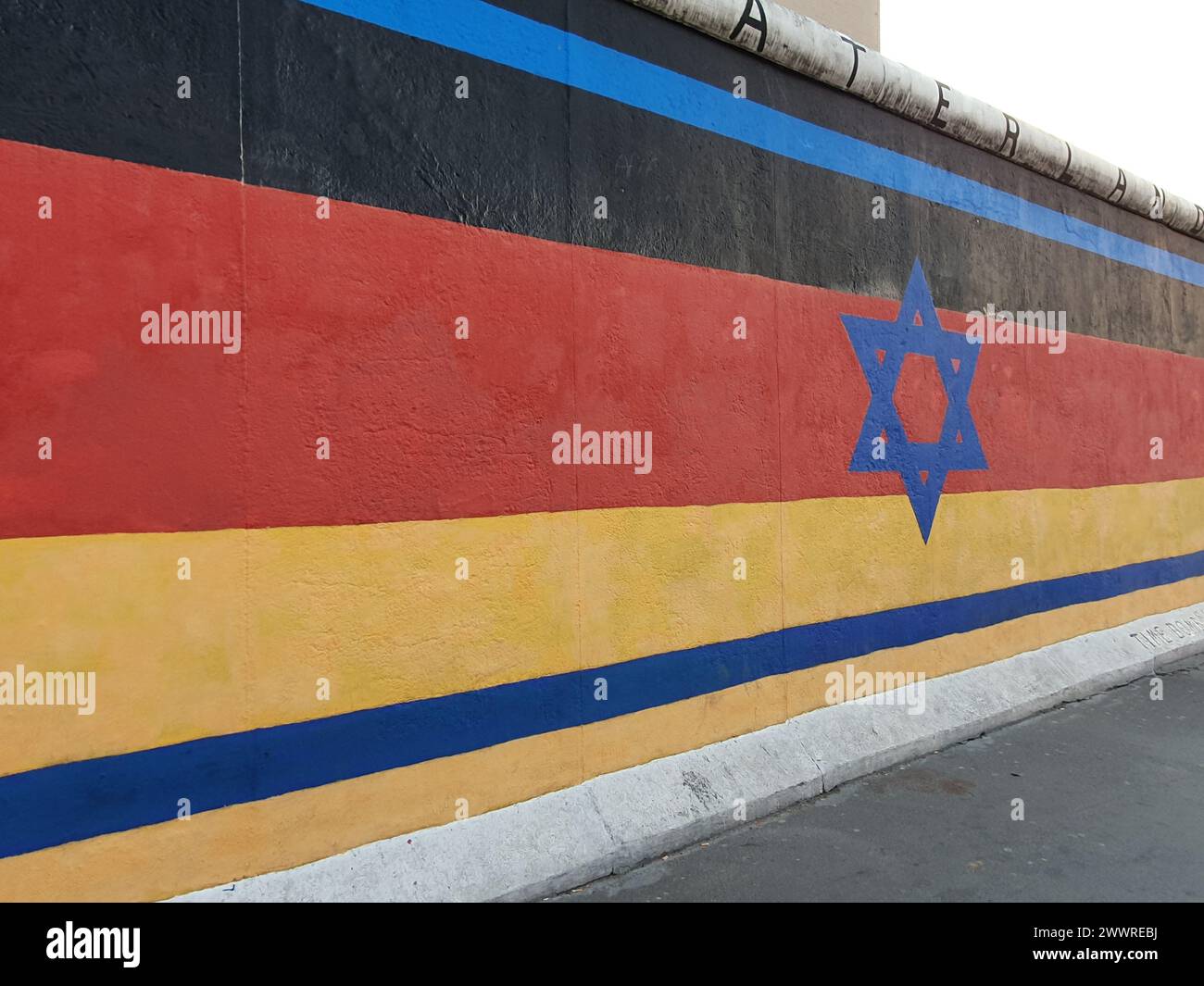 Murale représentant Star of David sur un mur Banque D'Images