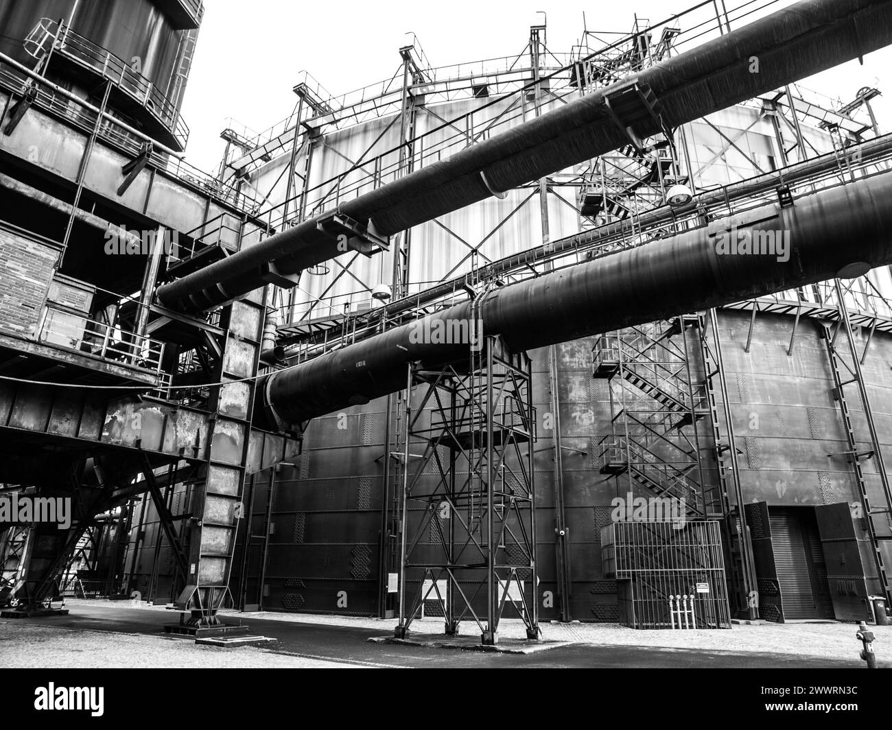 Propriétaire d'essence rénové dans la zone industrielle, Dolni Vitkovice, Ostrava, République tchèque Banque D'Images