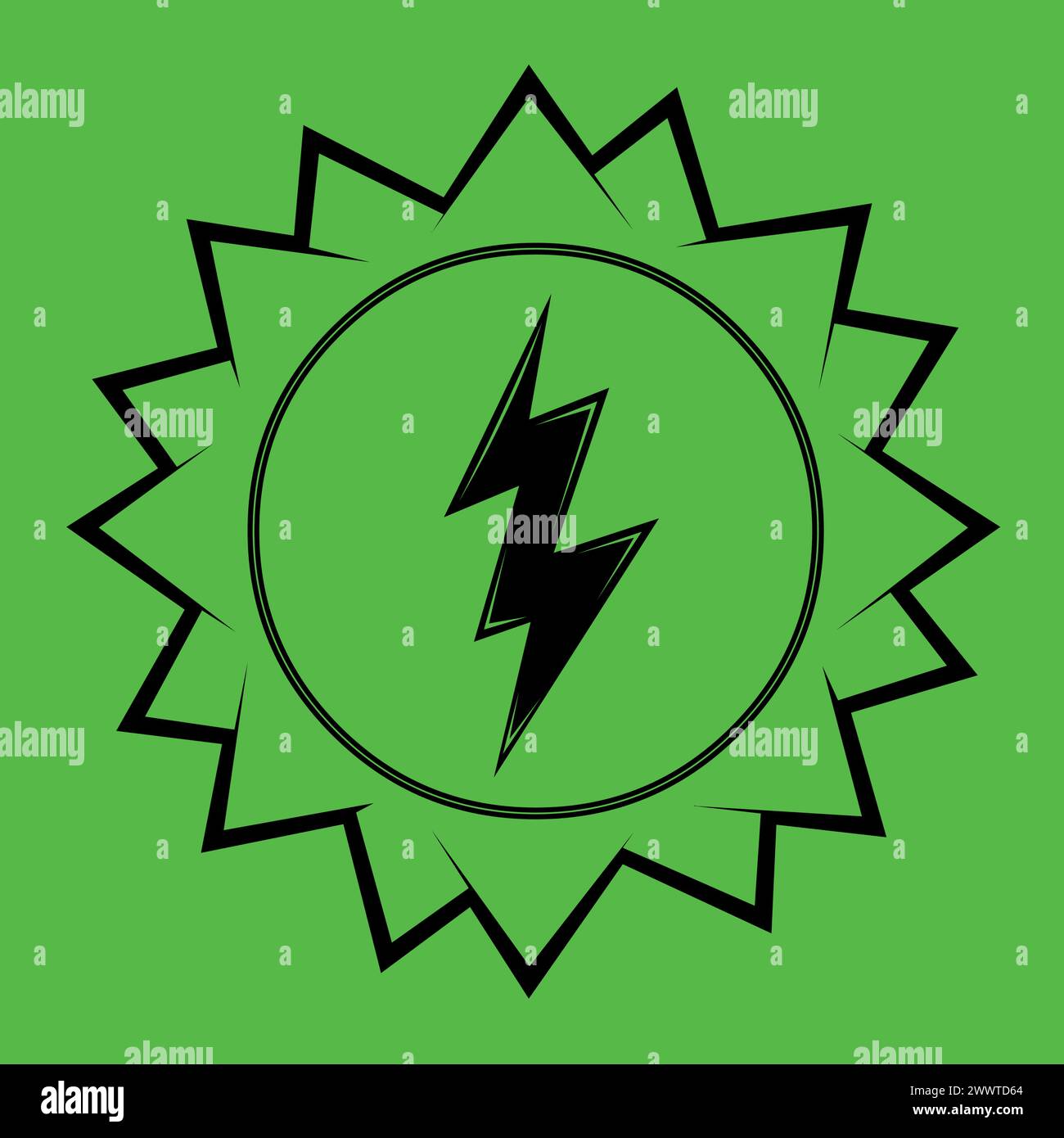 icône vectorielle énergie solaire contour de dessin noir Illustration de Vecteur