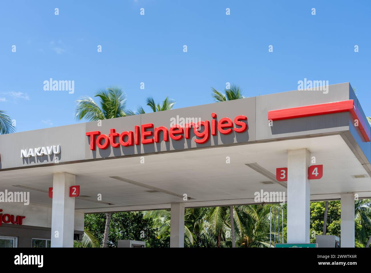 Une station-service TotalEnergies à Nadi, Fidji. Banque D'Images