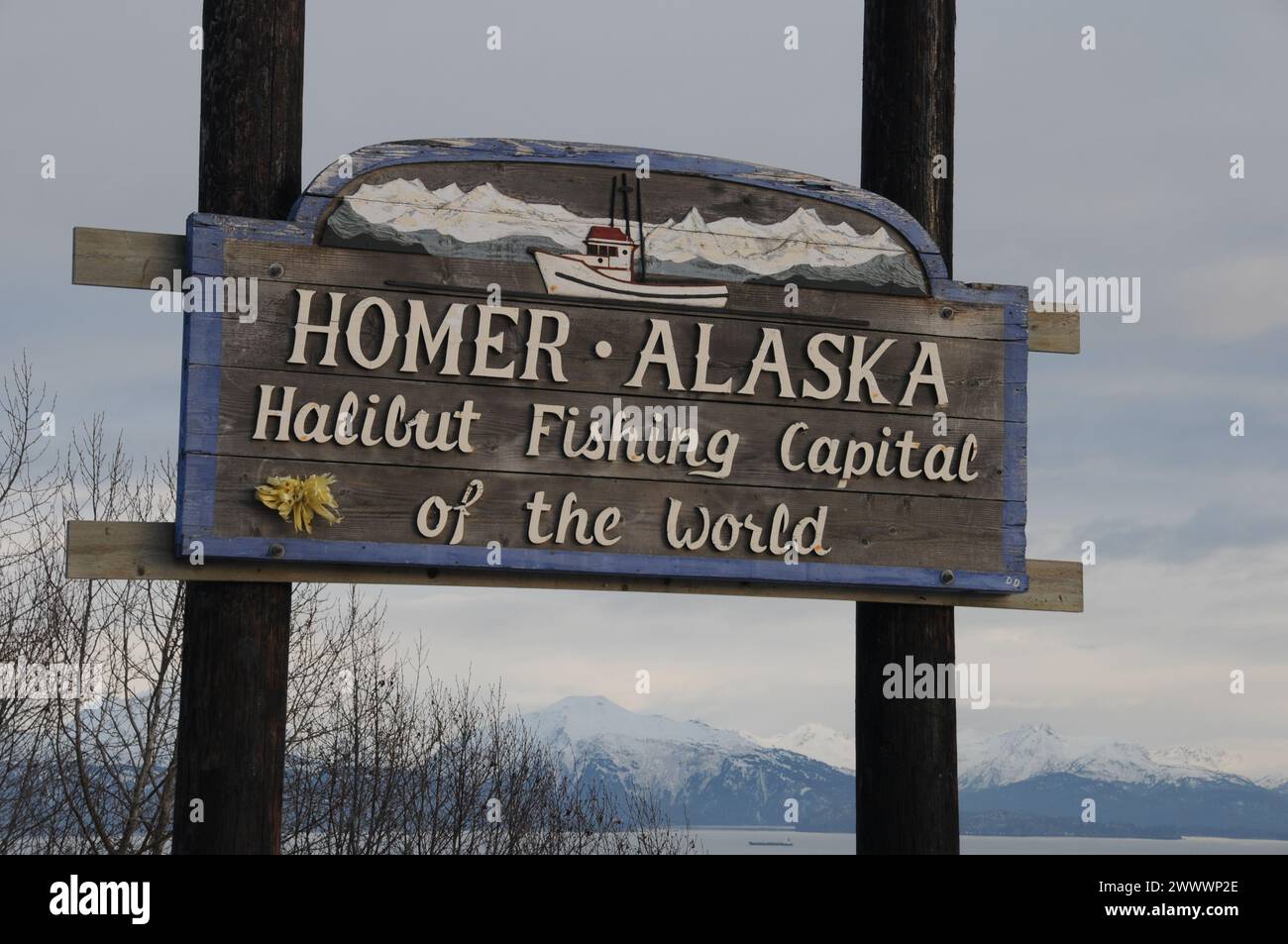 Capitale mondiale du flétan, Alaska Banque D'Images