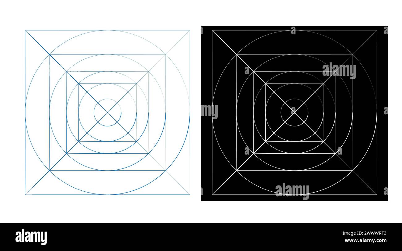 Modèle de grille de conception d'icône d'application avec collection vectorielle de directives pour les applications, l'interface utilisateur et le Web. Illustration de Vecteur