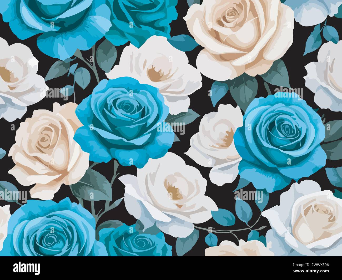 Motif floral sans couture : un Vivid Spring Floral Illustration de Vecteur