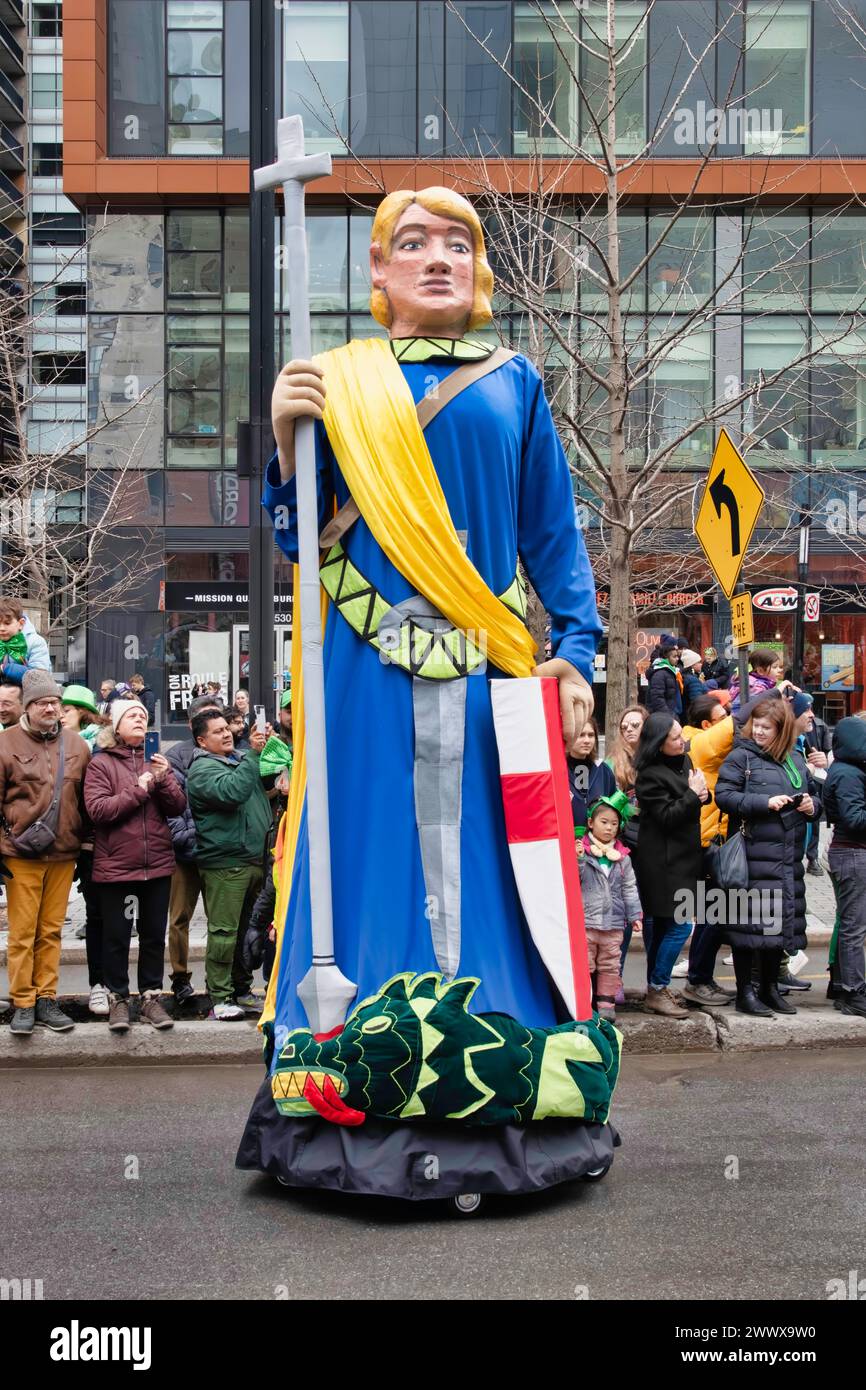 Prog Le défilé de Patricks Day flotte Banque D'Images