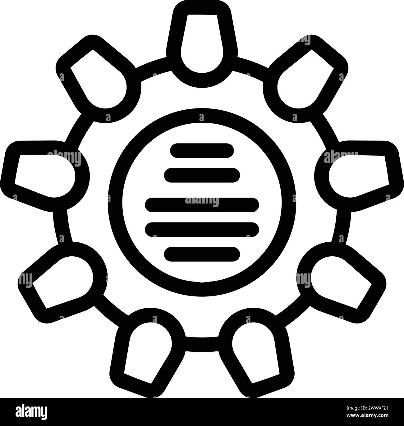 Vecteur de contour d'icône d'échantillons de faux ongles. Variété d'ongles de couleur. Service de manucure de beauté Illustration de Vecteur