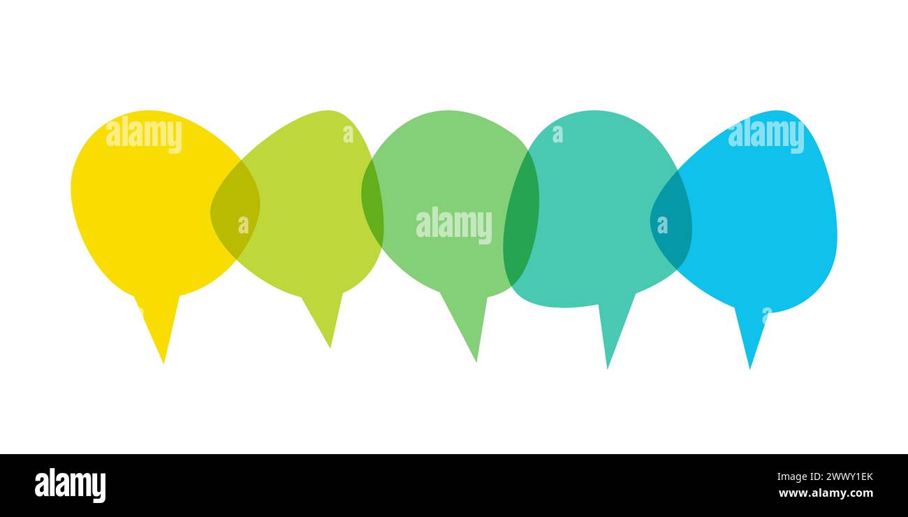 Parlez, Chat Bubbles. Nuages de conversation transparents. Illustration de Vecteur