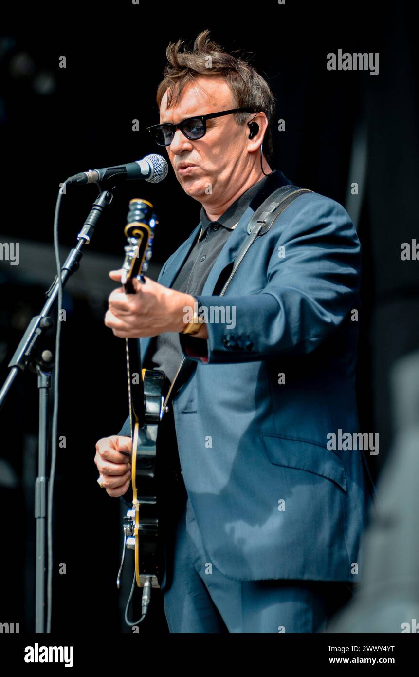 Chris Difford - Squeeze, V2011, Hylands Park, Chelmsford, Essex, Grande-Bretagne - 21 août 2011 Banque D'Images