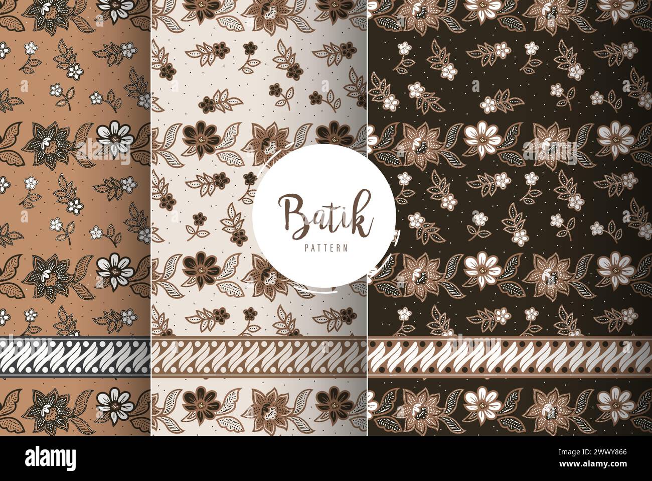 Motif batik traditionnel de l'Indonésie illustration vectorielle. Tissu à motifs batik. Modèle de dépliant de modèle de bannière pour la Fête nationale batik. Illustration de Vecteur