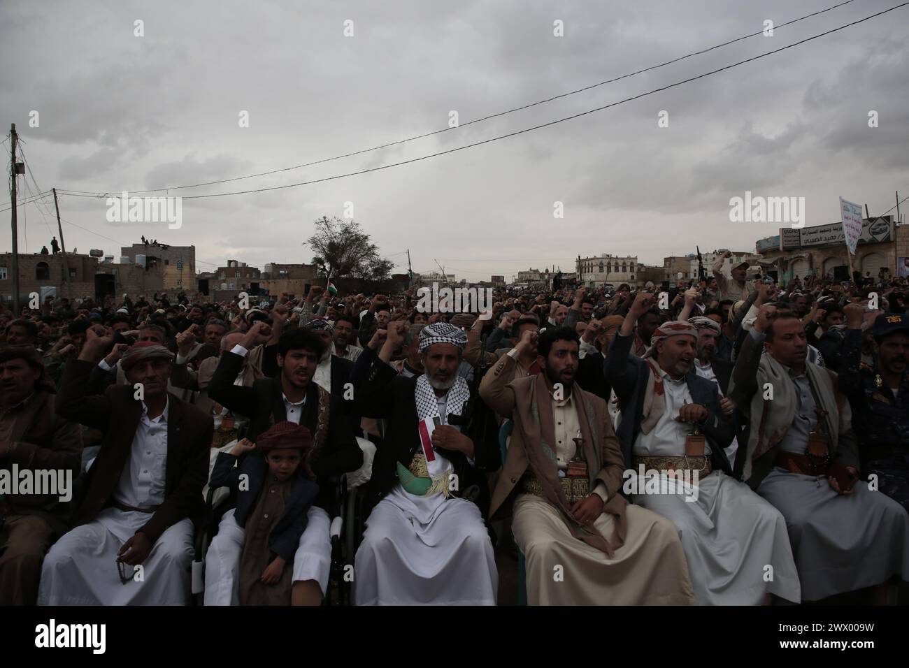 Sanaa, Yémen, 26 mars 2024.ANNIVERSAIRE DU CONFLIT AU YÉMEN crédit : Hamza Ali/Alamy Live News Sana'a, Yémen, 26 mars 2024. Banque D'Images