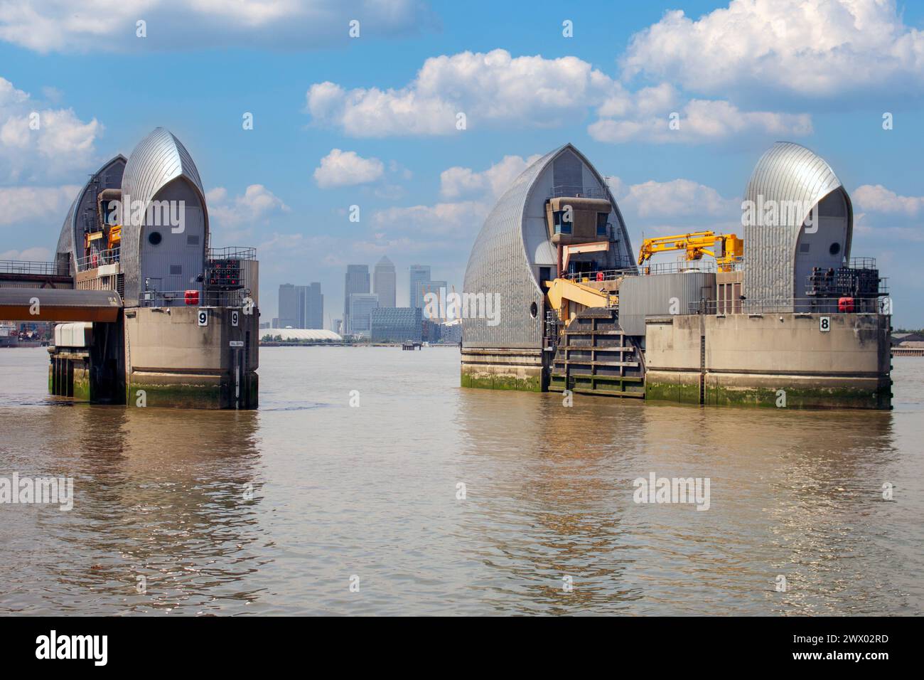 Royaume-Uni, Londres - barrière d'inondation de la Tamise Banque D'Images