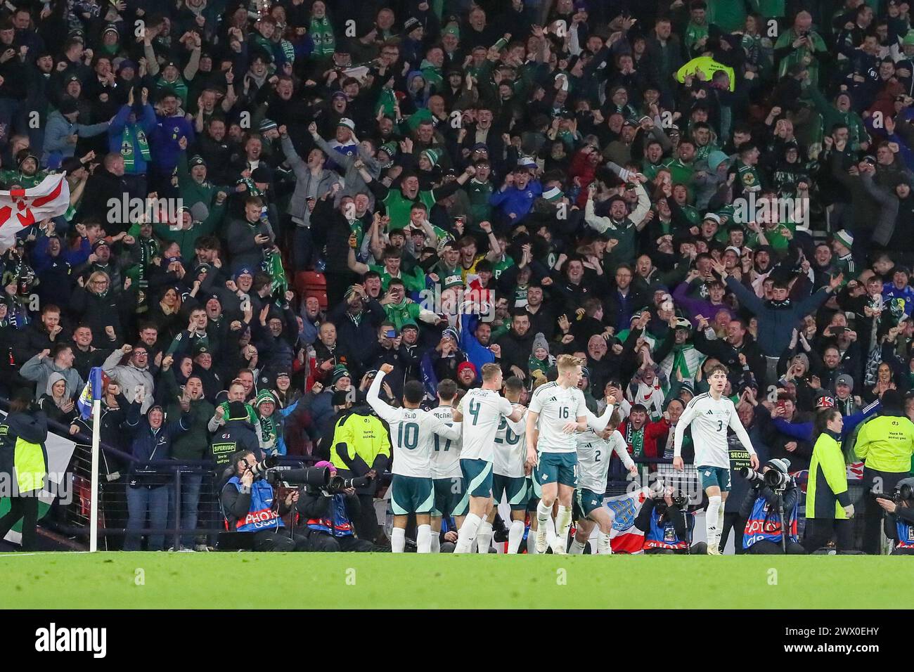 Glasgow, Royaume-Uni. 26 mars 2024. Dans leur préparation pour l'UEFA EURO 2024, l'Écosse affronte l'Irlande du Nord au Hampden Park, Glasgow, le stade national écossais. Crédit : Findlay/Alamy Live News Banque D'Images