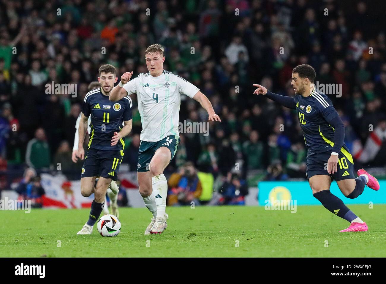 Glasgow, Royaume-Uni. 26 mars 2024. Dans leur préparation pour l'UEFA EURO 2024, l'Écosse affronte l'Irlande du Nord au Hampden Park, Glasgow, le stade national écossais. Crédit : Findlay/Alamy Live News Banque D'Images