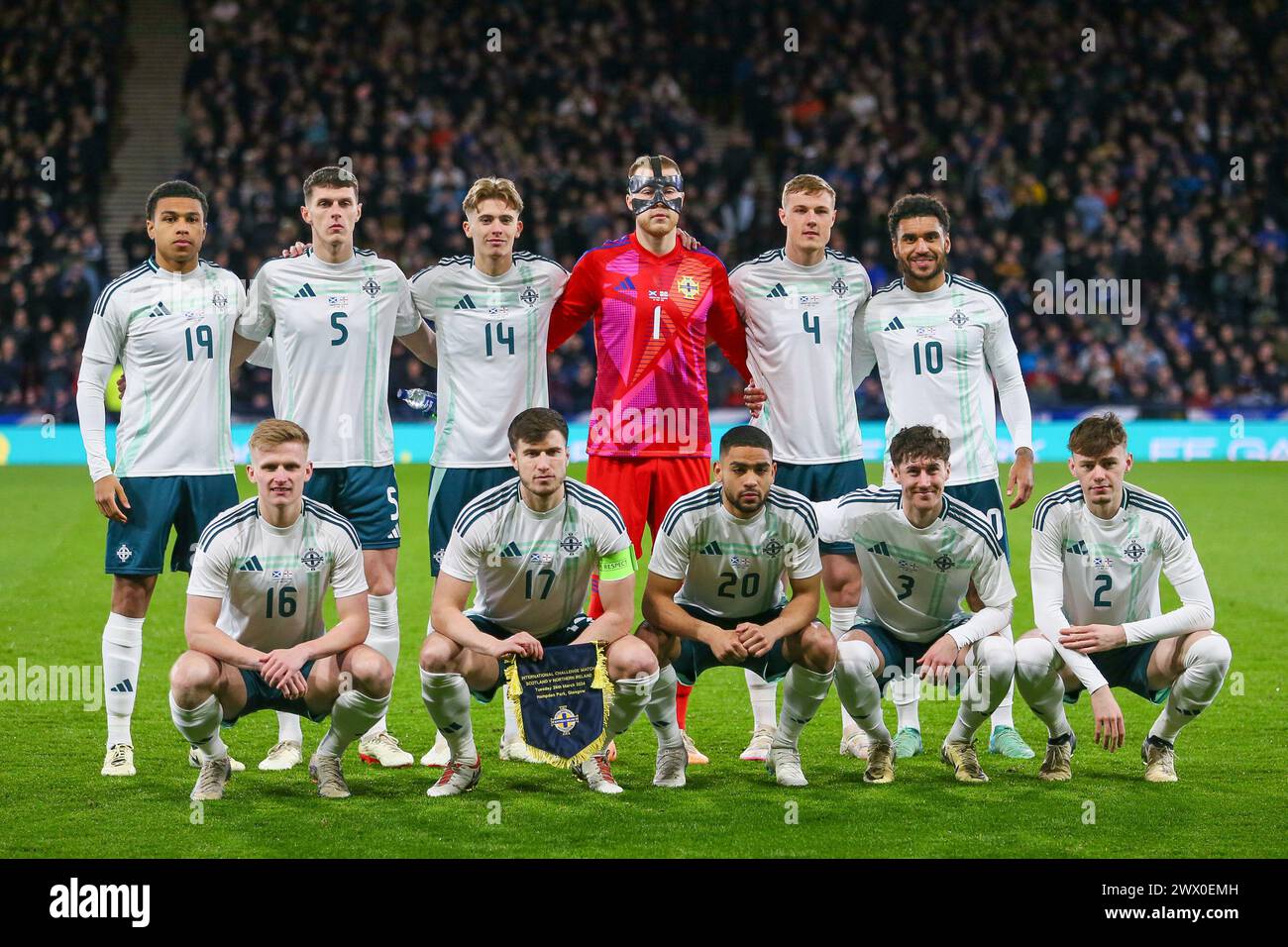 Glasgow, Royaume-Uni. 26 mars 2024. Dans leur préparation pour l'UEFA EURO 2024, l'Écosse affronte l'Irlande du Nord au Hampden Park, Glasgow, le stade national écossais. Crédit : Findlay/Alamy Live News Banque D'Images