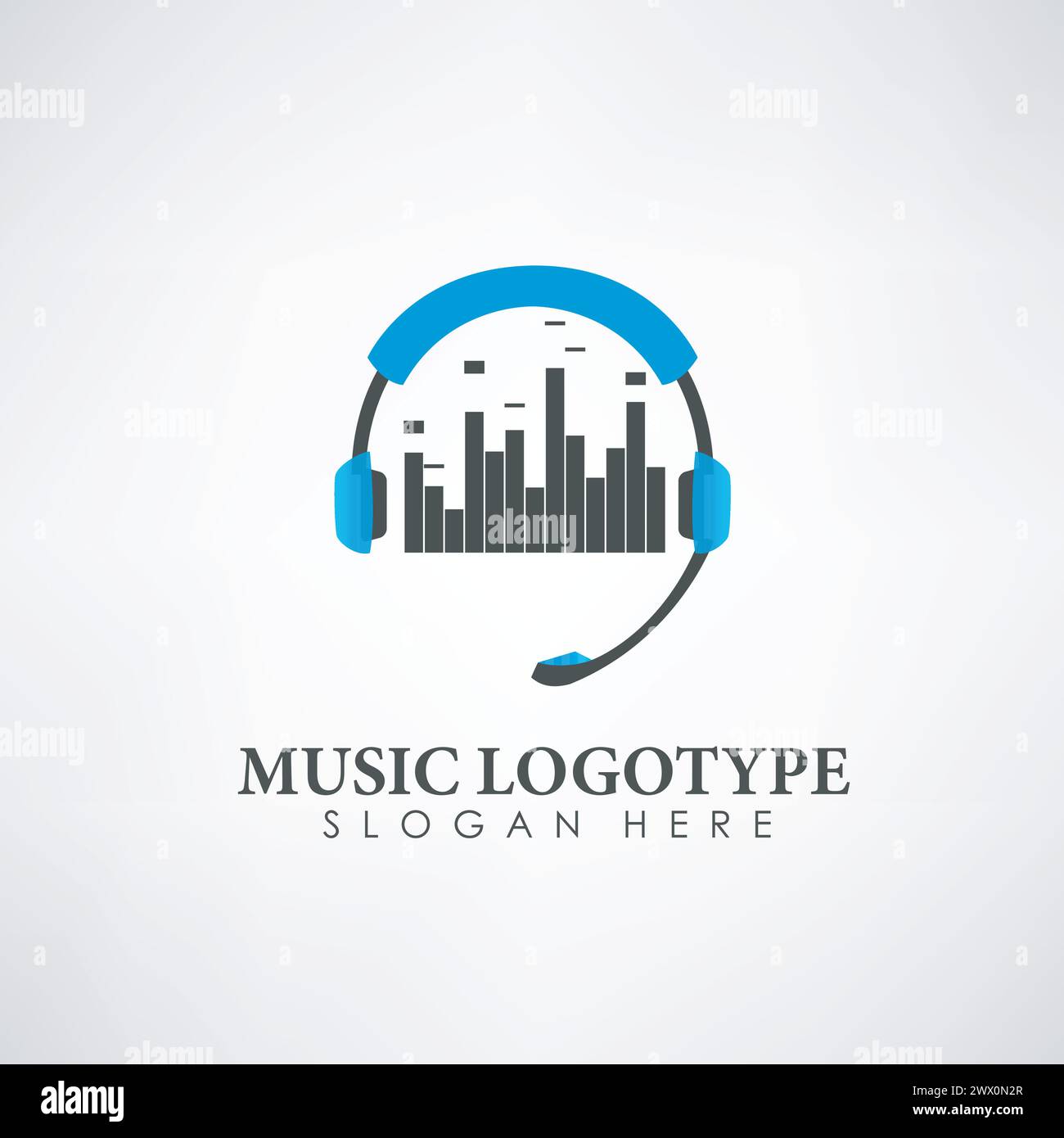Modèle de logo de concept musical, illustration vectorielle Illustration de Vecteur