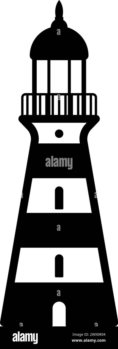 Icône du logo Lighthouse. illustration vectorielle Illustration de Vecteur