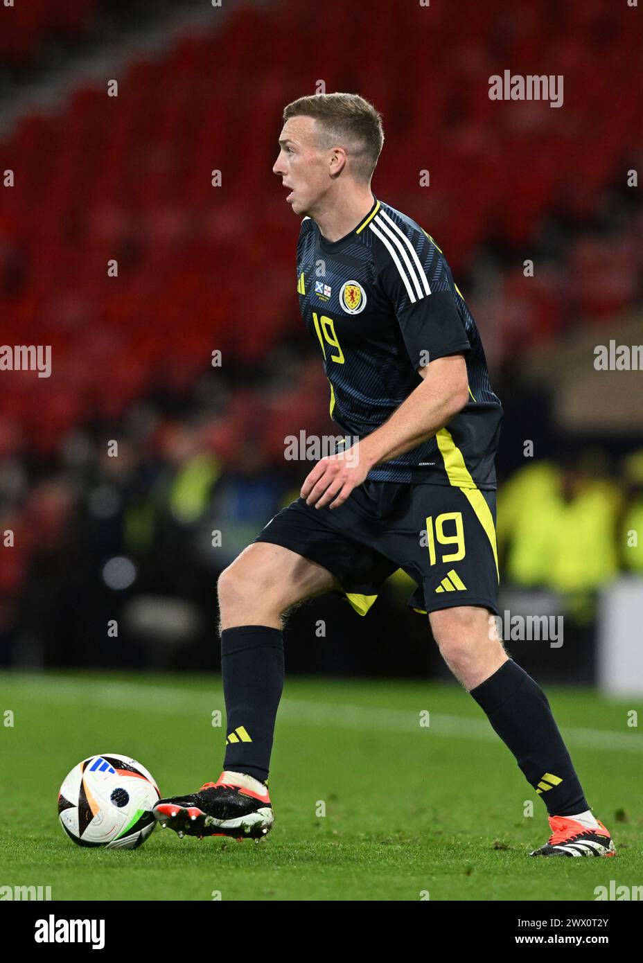 Glasgow, Royaume-Uni. 26 mars 2024. Lewis Ferguson d'Écosse lors du match amical international à Hampden Park, Glasgow. Le crédit photo devrait se lire : Neil Hanna/Sportimage crédit : Sportimage Ltd/Alamy Live News Banque D'Images