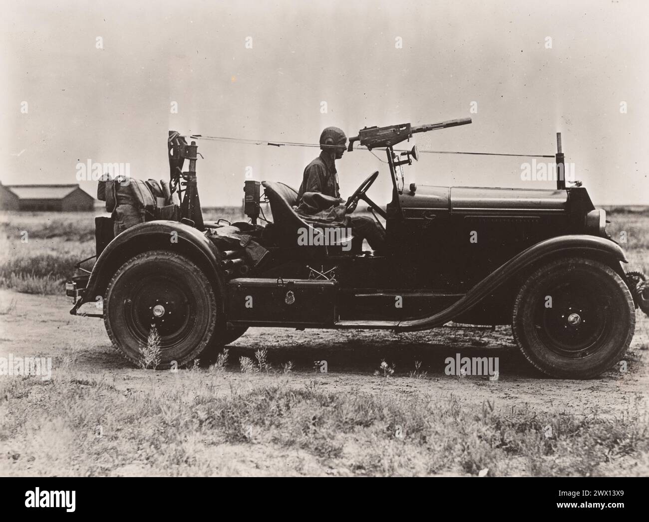 Voiture de ski de fond radio. Il participe aux manœuvres de la 1re division de cavalerie, mai 1931 Banque D'Images