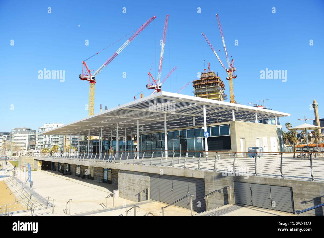 Le nouveau centre communautaire et de sports nautiques à tel-Aviv, Israël. Banque D'Images