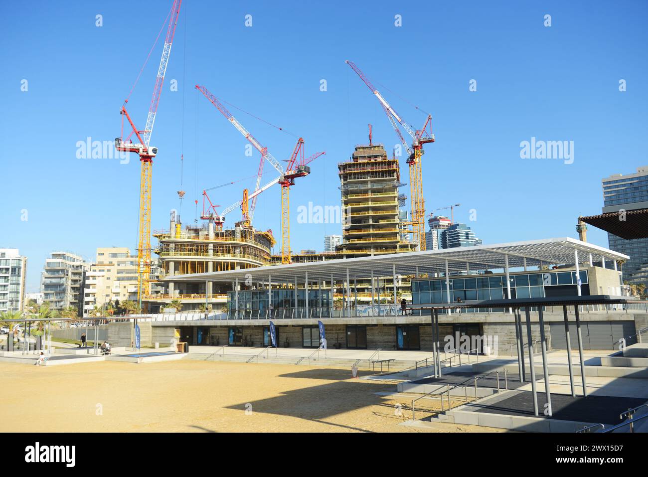 Le nouveau centre communautaire et de sports nautiques à tel-Aviv, Israël. Banque D'Images