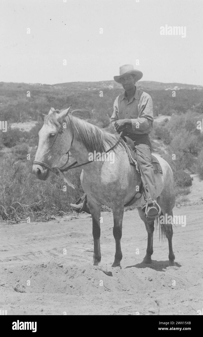 Bande de Manzanita de la nation Kumeyaay : photographie du contremaître indien, Jinks Elliot CA. 1936-1942 Banque D'Images