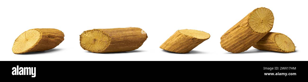 morceaux de curcuma d'arbre, berberis aristata, aka venivel, venivelgeta ou calumba bois, vigne jaune ou daruharidra, épine indienne, ayurved traditionnel Banque D'Images