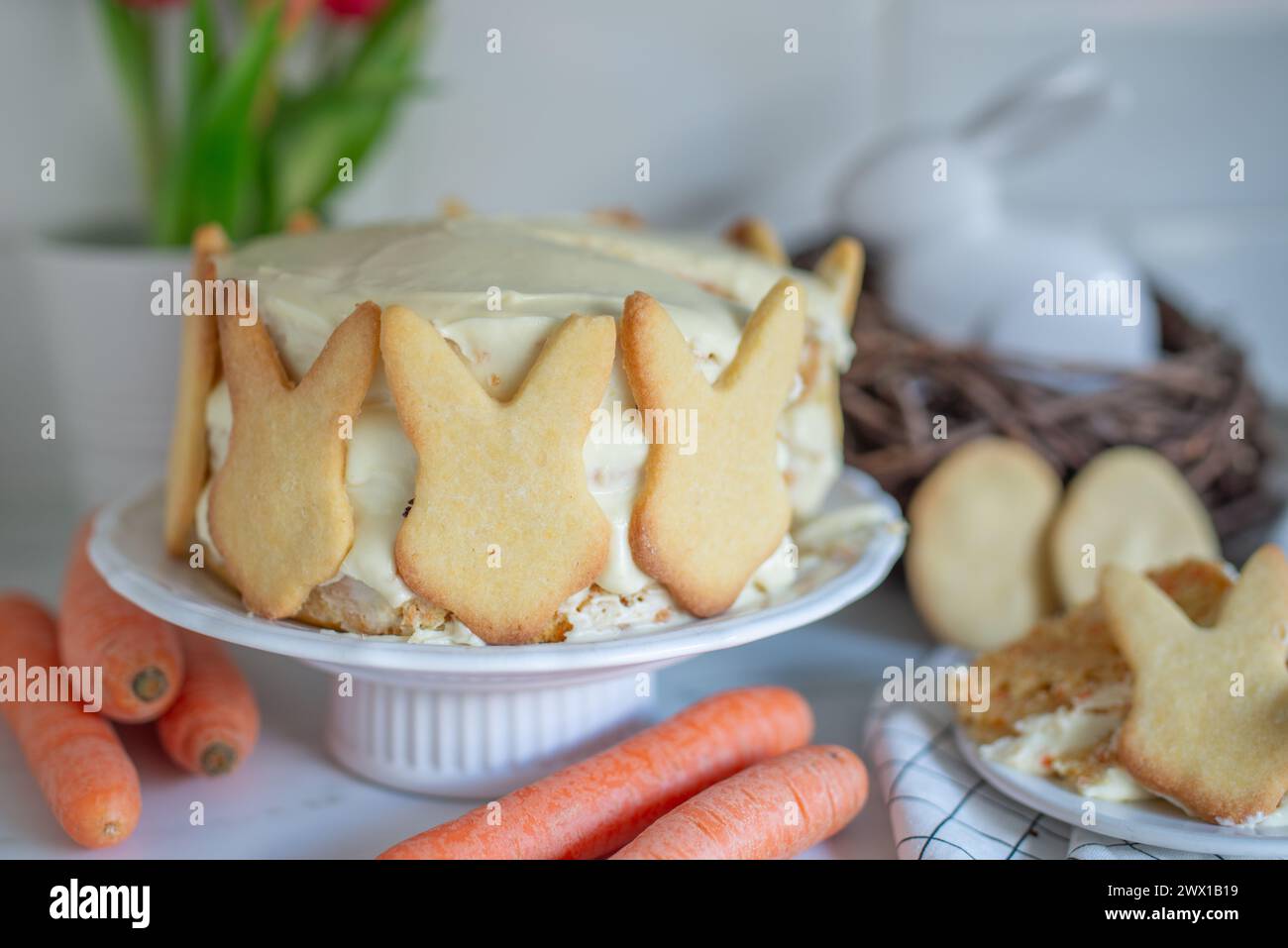 gâteau de lapin doux fait maison Banque D'Images