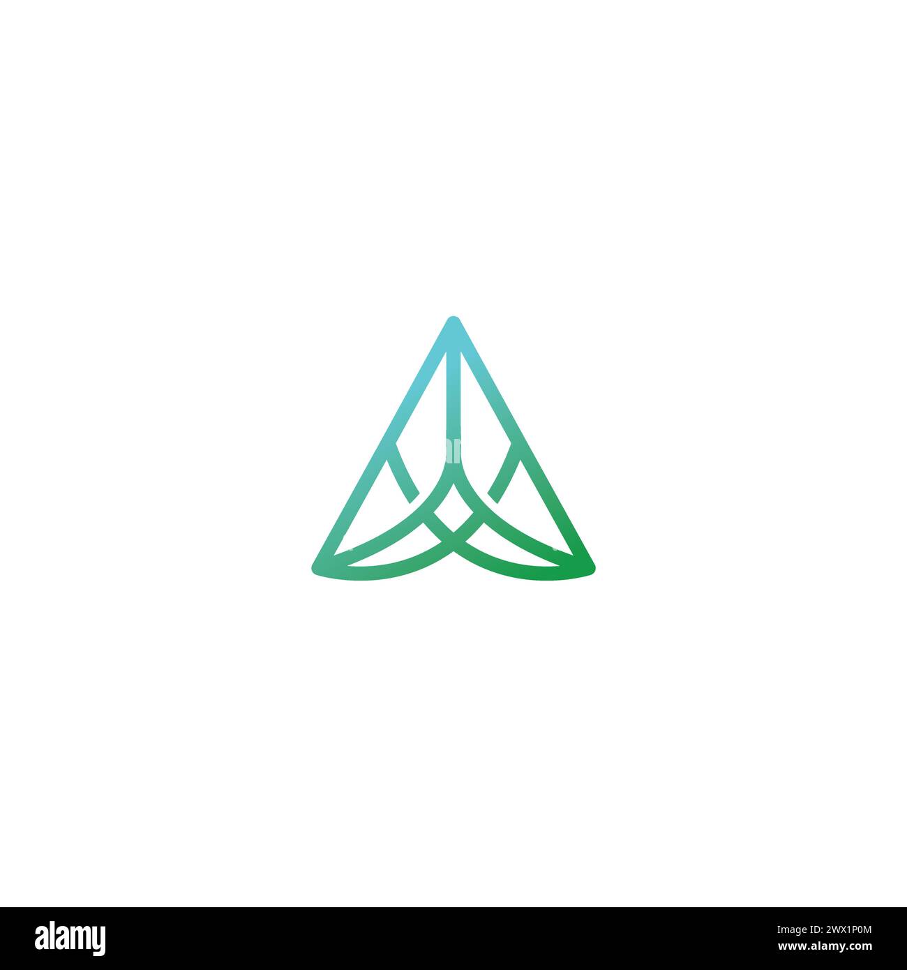 Logo de ligne de combinaison lettre A. Un logo initial Illustration de Vecteur