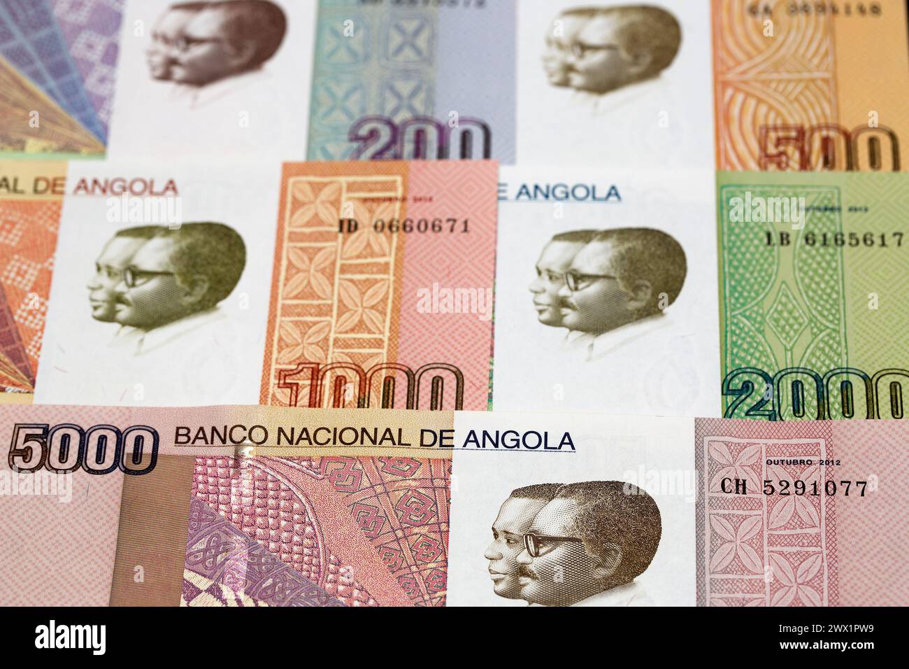 L'argent angolais - kwanza un contexte d'affaires Banque D'Images