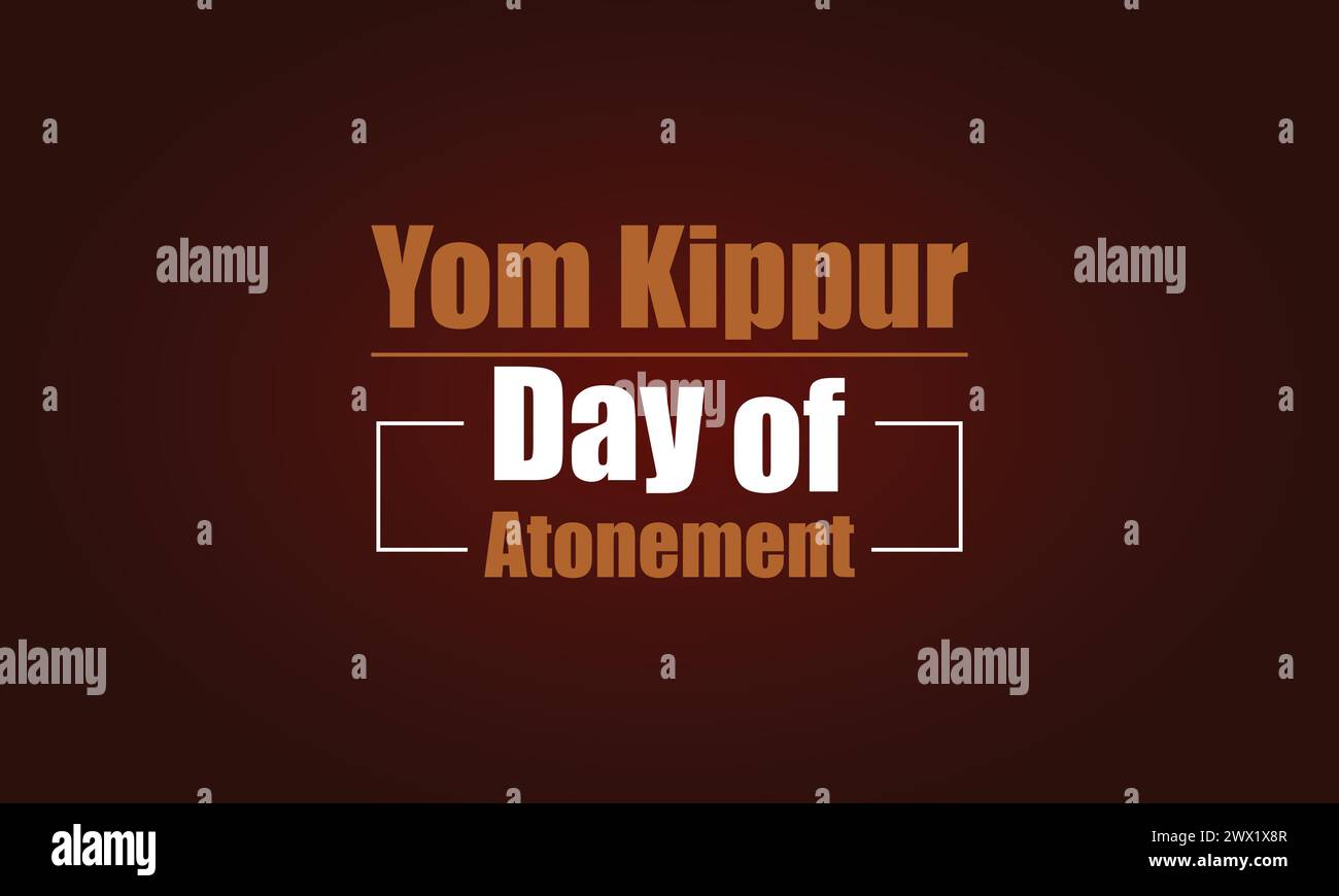 Yom Kippur Day of Expiation conception de texte unique Illustration de Vecteur